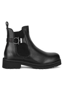 U.S. Polo Assn. Botki HELENA001W/DLE1 Czarny. Czarne botki U.S. Polo Assn., bez wzorów, ze skóry, bez obcasa, na płaskiej podeszwie, bez zapięcia. Za 379,99 zł.