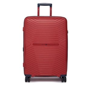 Walizka średnia Beverly Hills Polo Club. Czerwone walizki Beverly Hills Polo Club, bez wzorów, średnie. Za 359,99 zł.