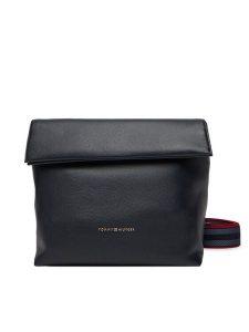 Tommy Hilfiger Torebka Th Logotape Med Crossover AW0AW17692 Granatowy. Niebieskie listonoszki TOMMY HILFIGER, bez wzorów, ze skóry, bez dodatków. Za 509,99 zł.