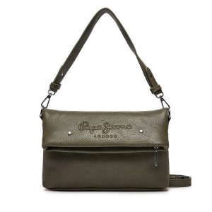 Torebka Pepe Jeans. Brązowe torebki klasyczne Pepe Jeans, bez wzorów, z jeansu, bez dodatków. Za 169,99 zł.