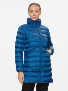 Tommy Hilfiger Płaszcz zimowy Global Stripe WW0WW39221 Niebieski Regular Fit. Niebieskie płaszcze TOMMY HILFIGER, na zimę, xxs, bez wzorów, z syntetyku, bez kaptura. Za 879,99 zł.