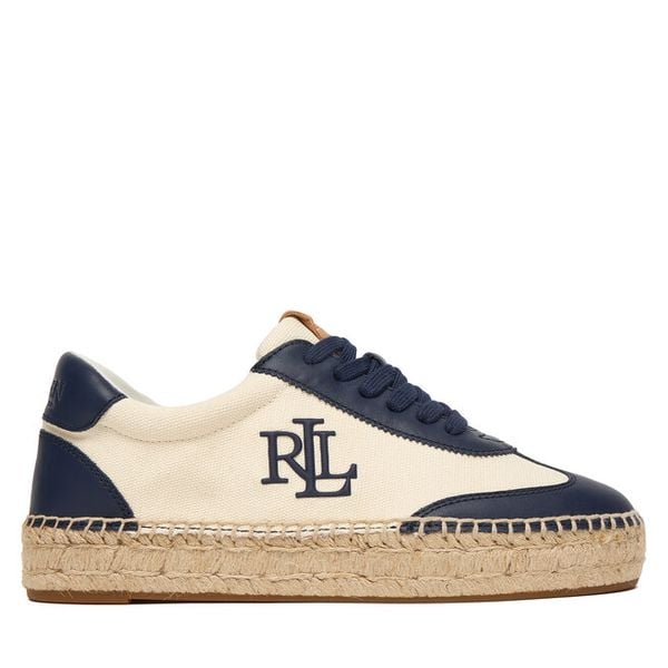 Espadryle LAUREN RALPH LAUREN. Białe espadryle Lauren Ralph Lauren, bez wzorów, bez obcasa. Za 729,99 zł.