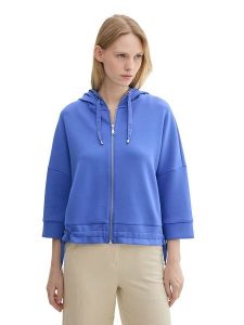 Tom Tailor Bluza w kolorze niebieskim rozmiar: XL. Niebieskie bluzy Tom Tailor, xl, bez wzorów, bez kaptura. Za 122,96 zł.