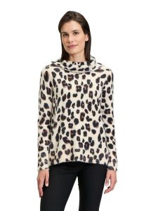 Betty Barclay Sweter w kolorze kremowo-czarnym rozmiar: 36. Brązowe swetry oversize Betty Barclay, bez wzorów, ze splotem, bez ramiączek. Za 130,99 zł.