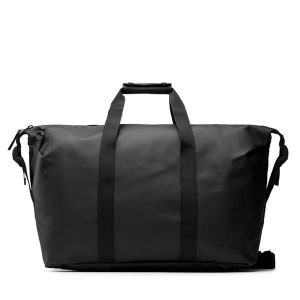 Torba weekendowa Rains. Czarne torby podróżne i sportowe Rains, bez wzorów. Za 279,99 zł.