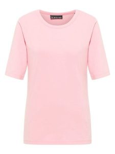 ELBSAND Koszulka "Siva" w kolorze jasnoróżowym rozmiar: XL. Różowe bluzki ELBSAND, xl, bez wzorów, bez kołnierzyka, bez ramiączek. Za 73,99 zł.