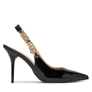 Szpilki LOVE MOSCHINO. Czarne szpilki LOVE MOSCHINO, bez wzorów, bez obcasa. Za 679,99 zł.