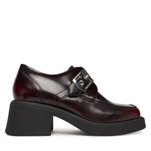 Półbuty Vagabond Shoemakers. Czerwone półbuty Vagabond Shoemakers, bez wzorów, bez obcasa, na obcasie, bez zapięcia. Za 429,99 zł.