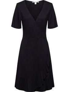 ESPRIT Sukienka w kolorze czarnym rozmiar: XS. Czarne sukienki ESPRIT, xs, bez wzorów, bez kołnierzyka, bez ramiączek, mini, kopertowe. Za 124,45 zł.