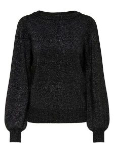 JDY Sweter "Rue" w kolorze czarnym rozmiar: XS. Czarne swetry oversize JDY, xs, bez wzorów, bez ramiączek. Za 62,03 zł.