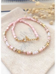 Atelier MIU Pozłacany naszyjnik - dł. 45 cm rozmiar: onesize. Różowe naszyjniki Atelier MIU, pozłacane. Za 65,99 zł.