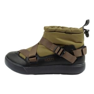 Buty śniegowce Keen Hoodzerra Wp 1026673 zielone. Zielone buty zimowe z gumy, bez obcasa, bez zapięcia. Za 692,27 zł.