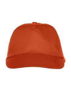 Clique Czapka Texas 5-panelowa z twillu, z zapięciem na rzep – blood orange. Brązowe czapki CLIQUE, bez wzorów, z bawełny, klasyczne. Za 77,83 zł.