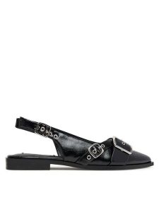 Steve Madden Sandały SM11003901 Czarny. Czarne sandały Steve Madden, bez wzorów, ze skóry, bez obcasa, na płaskiej podeszwie, bez zapięcia. Za 389,99 zł.