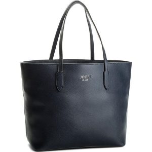 Torebka JOOP! - Saffiano Jeans 4140003904 Dark Blue 402. Niebieskie shopper bag marki JOOP!, z jeansu. Za 729,00 zł.