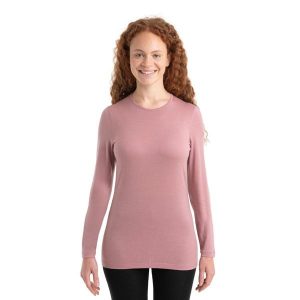 Bluza termoaktywna damska icebreaker 200 Oasis Crewe. Czerwone bluzy Icebreaker, na zimę, l, bez wzorów, bez kaptura. Za 279,99 zł.