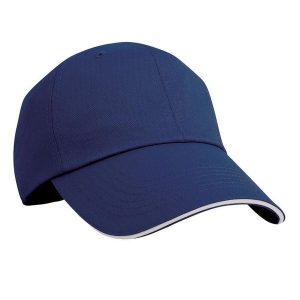 Czapka Z Daszkiem W Jodełkę. Szare czapki RESULT HEADWEAR, bez wzorów. Za 38,99 zł.
