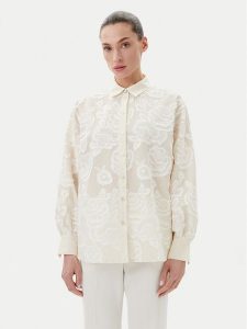Bruuns Bazaar Koszula Calamus Felina BBW4538 Biały Regular Fit. Białe koszule Bruuns Bazaar, bez wzorów, z bawełny, bez kołnierzyka, bez ramiączek. Za 389,99 zł.