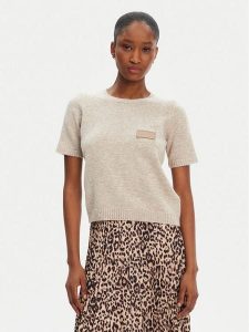 Munthe Sweter Pantas 252160425270 Beżowy Regular Fit. Brązowe swetry klasyczne Munthe, z syntetyku, bez kołnierzyka. Za 579,99 zł.