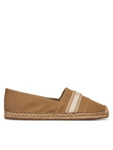 Tommy Hilfiger Espadryle Hilfiger Webbing Espadrille FW0FW09334 Brązowy. Brązowe espadryle TOMMY HILFIGER, bez wzorów, z materiału, bez obcasa. Za 289,99 zł.