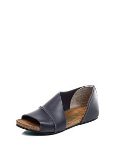 Comfortfusse Skórzane sandały w kolorze granatowym rozmiar: 42. Niebieskie sandały Comfortfüße, bez wzorów, z otwartym noskiem, bez obcasa, bez zapięcia. Za 260,99 zł.