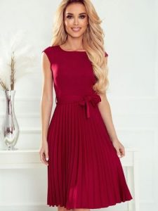 Sukienka Model Lila 311-11 Bordo - Numoco. Czerwone sukienki NUMOCO, l, bez wzorów, z elastanu, bez kołnierzyka, plus size, bez ramiączek, mini, rozkloszowane. Za 356,58 zł.