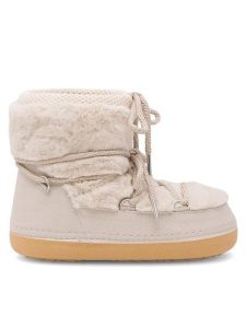 DeeZee Śniegowce SERAPHINE N9083 Beżowy. Brązowe buty zimowe DeeZee, z materiału, bez obcasa, bez zapięcia. Za 89,99 zł.