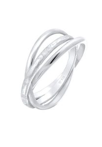 Elli Damski pierścionek owijany Trinity Basic Classic w srebrze 925 Sterling Silver Pierścionki 1 ct. Szare pierścionki Elli, srebrne. Za 249,89 zł.