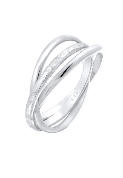 Elli Damski pierścionek owijany Trinity Basic Classic w srebrze 925 Sterling Silver Pierścionki 1 ct. Szare pierścionki Elli, srebrne. Za 332,59 zł.