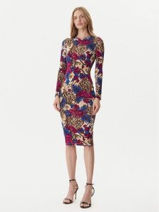 Just Cavalli Sukienka codzienna 79PAO952 JS531 Kolorowy Slim Fit. Sukienki Just Cavalli, na co dzień, bez wzorów, z wiskozy, bez kołnierzyka, bez ramiączek, proste. Za 639,99 zł.