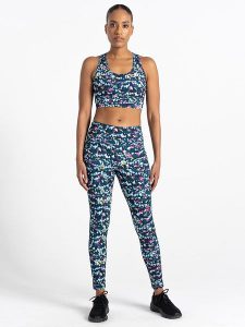 Dare 2b Legginsy sportowe "Influential" w kolorze niebiesko-różowym rozmiar: 38. Niebieskie legginsy Dare 2b, s, bez wzorów, z materiału, outdoorowe. Za 65,23 zł.