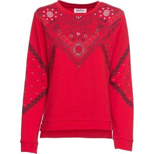 Bluza z nadrukiem bonprix czerwony z nadrukiem. Bluzy marki 4f. Za 89,99 zł.