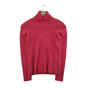 Second life - Damski sweter z golfem czerwony - Stan bardzo dobry. Czerwone golfy Ralph Lauren, bez wzorów. Za 114,98 zł.