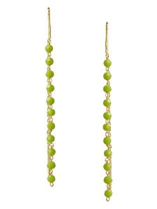 Ivy Pozłacane kolczyki z kryształami rozmiar: onesize. Zielone kolczyki IVY, z kryształem, pozłacane. Za 39,99 zł.