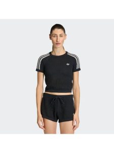 Adidas T-Shirt Knitted Crochet Cali KC6481 Czarny Slim Fit. Czarne t-shirty ADIDAS, m, bez wzorów, z syntetyku, bez kołnierzyka, bez ramiączek. Za 179,99 zł.