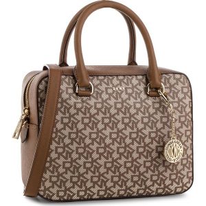 Torebka DKNY - Bryant-Zip Satchel R83DJ621 Chino Logo-Vic CVU. Brązowe kuferki marki DKNY, ze skóry ekologicznej. Za 979,00 zł.