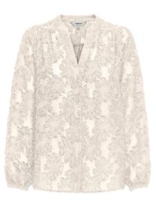 ONLY Bluzka Korsa 15360837 Beżowy Oversize. Brązowe bluzki ONLY, m, bez wzorów, z syntetyku, bez kołnierzyka, bez ramiączek. Za 159,99 zł.