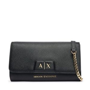 Torebka Armani Exchange. Czarne torebki klasyczne Armani Exchange, bez wzorów, bez dodatków. Za 429,99 zł.