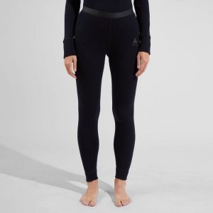 Legginsy termoaktywne damskie Odlo MERINO 260. Czarne legginsy ODLO, bez wzorów, z materiału. Za 395,75 zł.