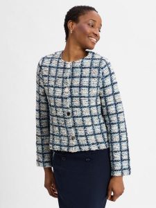 Rich & Royal Krótka marynarka Kobiety Sztuczne włókno niebieski, XS. Niebieskie marynarki i żakiety Rich & Royal, xs, bez wzorów, z włókna, eleganckie. Za 449,95 zł.