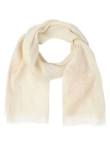 TATUUM Lniany szal w kolorze kremowym - 180 x 60 cm rozmiar: onesize. Brązowe szaliki Tatuum, bez wzorów, ze lnu. Za 86,99 zł.