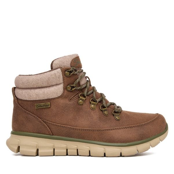 Trekkingi Skechers. Brązowe buty sportowe Skechers, bez wzorów, bez zapięcia, trekkingowe. Za 269,99 zł.