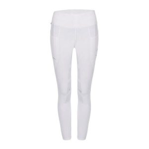 Damskie legginsy jeździeckie z pełną przyczepnością Cavallo Cavalin. Białe legginsy CAVALLO, z aplikacjami, z elastanu. Za 396,35 zł.