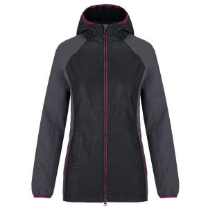 Damska kurtka softshell Loap Uriella szara. Czarne kurtki ZSPORT, bez wzorów, z polaru, bez kaptura. Za 243,99 zł.