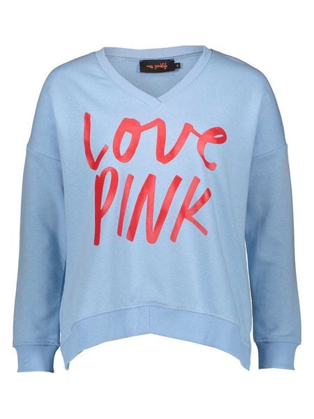 Miss goodlife Bluza "Love Pink" w kolorze błękitnym rozmiar: L. Niebieskie bluzy miss goodlife, l, bez wzorów, z bawełny, bez kaptura. Za 144,58 zł.