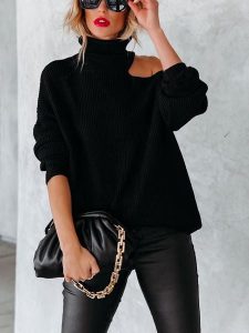 Milan Kiss Golf w kolorze czarnym rozmiar: L. Czarne golfy Milan Kiss, bez wzorów. Za 130,99 zł.