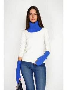 William de Faye Ogrzewacze w kolorze niebieskim rozmiar: onesize. Niebieskie rękawiczki William de Faye, bez wzorów, z kaszmiru. Za 39,99 zł.