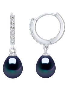 Pearl Addict Srebrne kolczyki-kreole z perłami rozmiar: onesize. Niebieskie kolczyki Pearl Addict, z cyrkonią, srebrne. Za 239,99 zł.