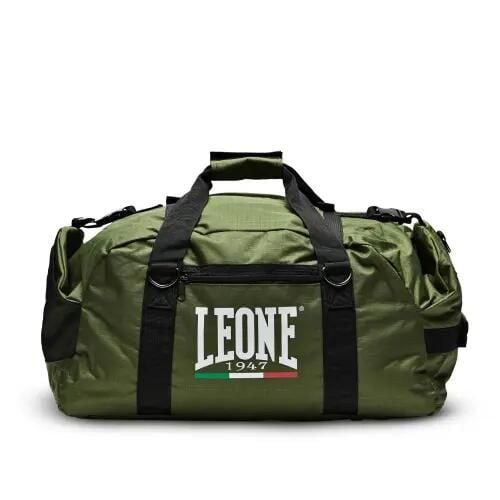 Torba sportowa Leone Training AC908. Zielone torby podróżne i sportowe LEONE 1947, bez wzorów, z materiału, na ramię, duże. Za 239,99 zł.