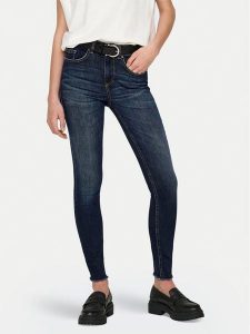 ONLY Jeansy Blush 15326910 Granatowy Skinny Fit. Niebieskie jeansy ONLY, bez wzorów, z bawełny. Za 149,99 zł.